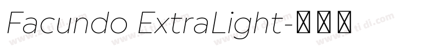 Facundo ExtraLight字体转换